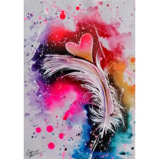With Love - Original On Paper - Black Framed