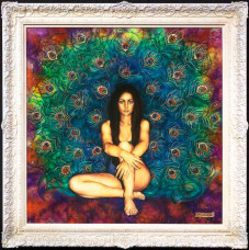 Bird Of Hera - XL - White Ornate Framed