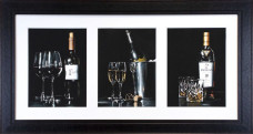 Bottom's Up (Triptych) - Black Framed