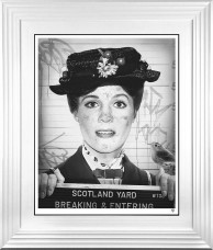 Breaking And Entering (Black & White) - White Framed