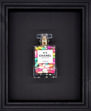 Chanel No.5 Capsules – (Multi-Colour) On Black - Black Framed