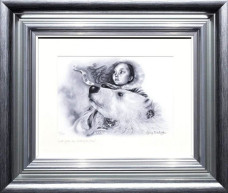East Of The Sun, West Of The Moon - Sketch - Silver-Blue Framed