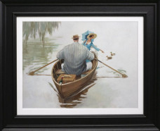 Feeding The Ducks - Black Framed