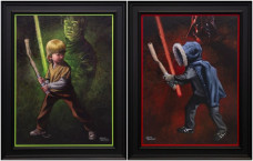 Force It & Go Dark - Large Canvas (Pair) - Framed