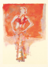 Glitter Girl On Orange