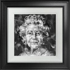 Her Majesty (The Queen) - Miniature - Black Framed