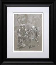 I Ain't Afraid of No Ghost - Sketch - Black Framed