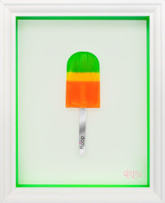 Ice Ice Baby (Green Border) - Original - Framed