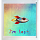 I'm Lost - Canvas - White Framed
