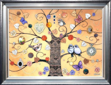 Lace Tree - Artist Proof - Silver-Blue Framed