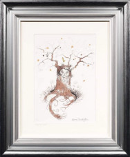 Little Tree Spirit - Sketch - Silver-Blue Framed