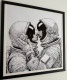 Love In Zero Gravity - Original - Black Framed