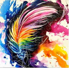 Message Of Love - Original On Canvas - Box Canvas