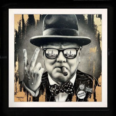 Never Surrender - Original - Black Framed