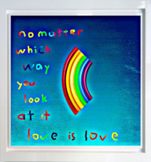 No Matter Which Way You Look At It, Love Is Love - Canvas - White Framed