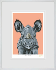 Rhino Rumble - White Framed