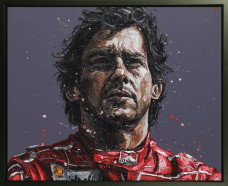 Senna 24th Anniversary Commemorative - Canvas - Black Framed - Framed Box Canvas