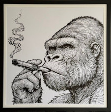The Gorilla - Original - Framed