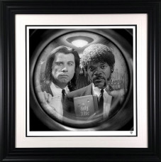 The Path Of The Righteous Man (Black & White) - Black Framed