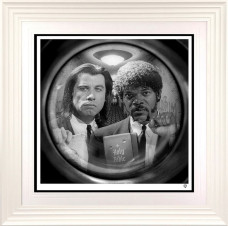 The Path Of The Righteous Man (Black & White) - White Framed