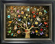 Tree Of Life - Gold XL - Unique Edition - Black-Gold Framed