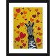 Yellow Zebra II - Black Framed