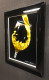 White Pour - Original - Black Framed