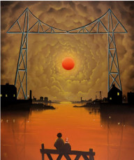 Down By The Riverside - Black Framed