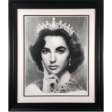 Elizabeth Taylor (Black & White) - Artist Proof Black Framed