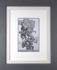 Keep Absolutely Still, Her Vision Is Based On Movement - Sketch - Grey Framed