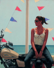 La Fille a la Moto - Mounted