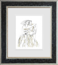 Lord And Lady III - Line Study - Limited Edition - Black Framed 
