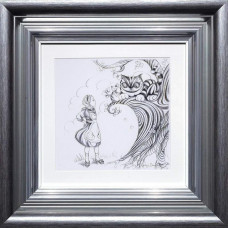 Oh My Fur And Whiskers - Sketch - Silver-Blue Framed