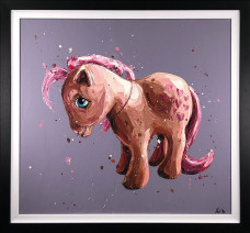 Peaches - Canvas - Artist Proof Black Framed - Framed Box Canvas