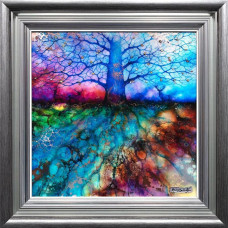 Sacred Grove - Silver-Blue Framed
