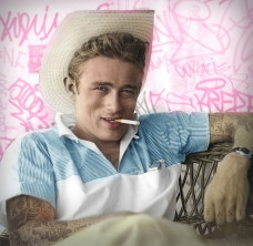 Smoking Gun - James Dean (Colour) - Mounted