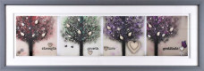 Strength, Growth, Love & Gratitude - Framed