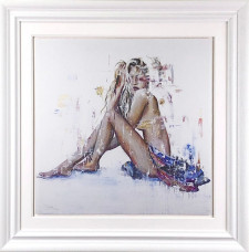 The Lake - White Framed