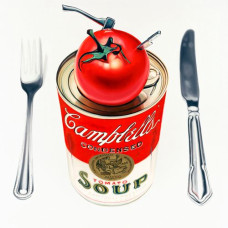 Warhol...With The Axe And The Knife, In The Kitchen - Box Canvas