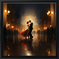 Courtyard Serenade - Black Framed