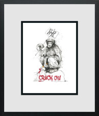 Crack On - Miniature - Black Framed