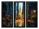Empire Heights - Triptych - Black Framed