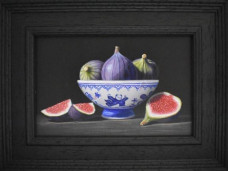 Figs in Oriental Bowl - Original - Black Framed