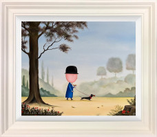 Fish, Chips and a Sausage - Original - Cream Framed