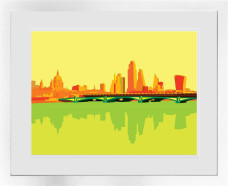St Pauls To The City - White Framed