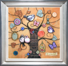 Little Lace Tree - Artist Proof - Silver-Blue Framed
