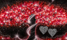 The Power Of Love Red - Small - Black Framed