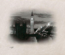 Study For London Skyline (Charcoal) - Original - Framed