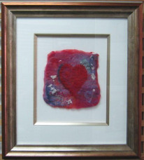 Heartfelt I (Felt Art) - Original - Framed