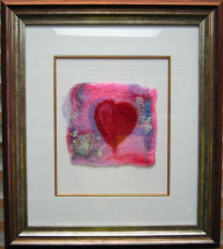 Heartfelt II (Felt Art) - Original - Framed